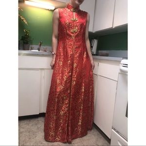 Long Red Oriental Dress